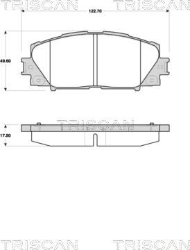 Triscan 8110 13071 - Kit de plaquettes de frein, frein à disque cwaw.fr