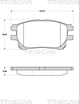 Triscan 8110 13073 - Kit de plaquettes de frein, frein à disque cwaw.fr