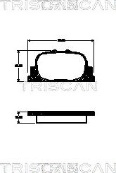 Triscan 8110 13077 - Kit de plaquettes de frein, frein à disque cwaw.fr