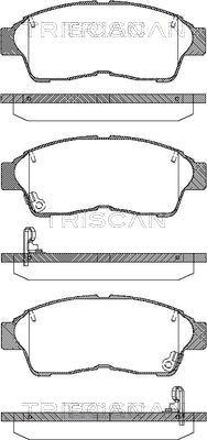 Triscan 8110 13157 - Kit de plaquettes de frein, frein à disque cwaw.fr