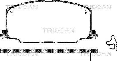 Triscan 8110 13879 - Kit de plaquettes de frein, frein à disque cwaw.fr