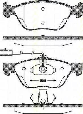 Triscan 8110 12005 - Kit de plaquettes de frein, frein à disque cwaw.fr