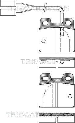 Triscan 8110 12008 - Kit de plaquettes de frein, frein à disque cwaw.fr