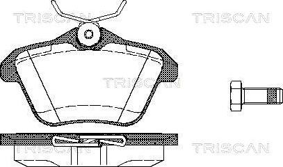 Triscan 8110 12003 - Kit de plaquettes de frein, frein à disque cwaw.fr