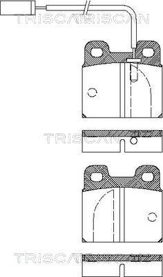 Triscan 8110 12011 - Kit de plaquettes de frein, frein à disque cwaw.fr