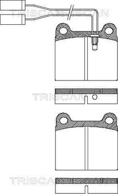 Triscan 8110 12740 - Kit de plaquettes de frein, frein à disque cwaw.fr