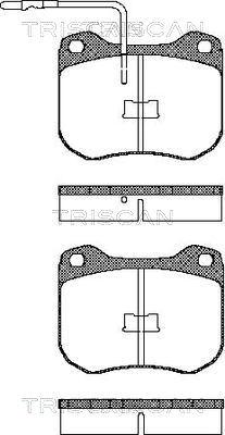 Triscan 8110 17008 - Kit de plaquettes de frein, frein à disque cwaw.fr