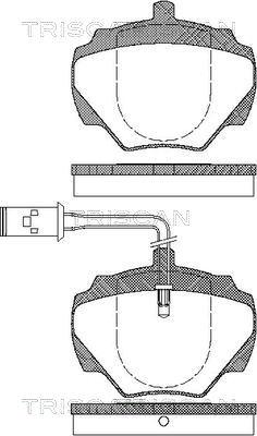 Triscan 8110 17007 - Kit de plaquettes de frein, frein à disque cwaw.fr