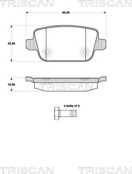 Triscan 8110 17024 - Kit de plaquettes de frein, frein à disque cwaw.fr