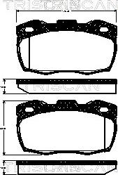 Triscan 8110 17021 - Kit de plaquettes de frein, frein à disque cwaw.fr