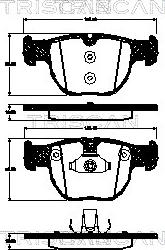 Triscan 8110 17022 - Kit de plaquettes de frein, frein à disque cwaw.fr