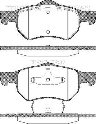 Triscan 8110 80598 - Kit de plaquettes de frein, frein à disque cwaw.fr