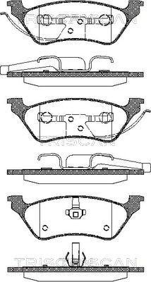 Triscan 8110 80534 - Kit de plaquettes de frein, frein à disque cwaw.fr