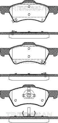 Triscan 8110 80535 - Kit de plaquettes de frein, frein à disque cwaw.fr