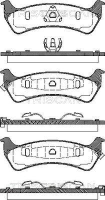 Triscan 8110 80529 - Kit de plaquettes de frein, frein à disque cwaw.fr