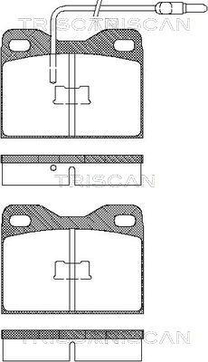 Triscan 8110 38992 - Kit de plaquettes de frein, frein à disque cwaw.fr