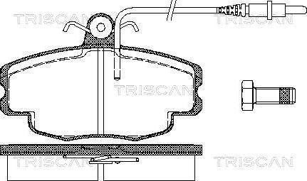 Triscan 8110 38982 - Kit de plaquettes de frein, frein à disque cwaw.fr