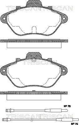 Triscan 8110 38931 - Kit de plaquettes de frein, frein à disque cwaw.fr