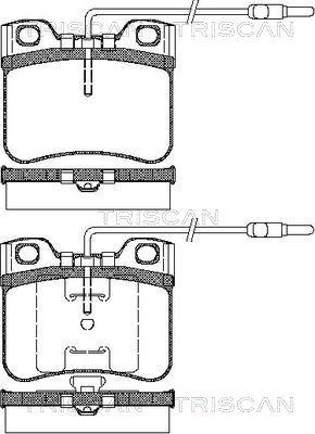 Triscan 8110 38932 - Kit de plaquettes de frein, frein à disque cwaw.fr