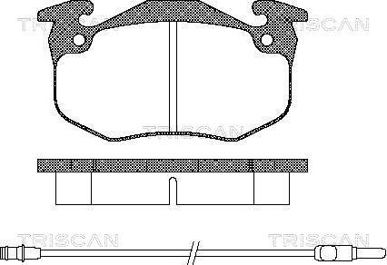 Triscan 8110 38045 - Kit de plaquettes de frein, frein à disque cwaw.fr