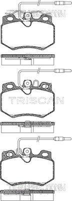 Triscan 8110 38002 - Kit de plaquettes de frein, frein à disque cwaw.fr