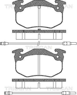 Triscan 8110 38780 - Kit de plaquettes de frein, frein à disque cwaw.fr