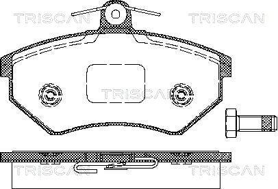 Triscan 8110 29986 - Kit de plaquettes de frein, frein à disque cwaw.fr