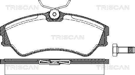 Triscan 8110 29939 - Kit de plaquettes de frein, frein à disque cwaw.fr