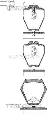 Triscan 8110 29045 - Kit de plaquettes de frein, frein à disque cwaw.fr