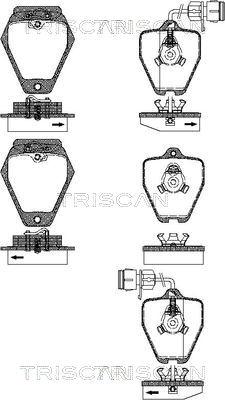 Triscan 8110 29046 - Kit de plaquettes de frein, frein à disque cwaw.fr