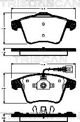 Triscan 8110 29055 - Kit de plaquettes de frein, frein à disque cwaw.fr