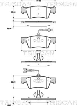 Triscan 8110 29060 - Kit de plaquettes de frein, frein à disque cwaw.fr