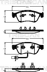 Triscan 8110 29068 - Kit de plaquettes de frein, frein à disque cwaw.fr