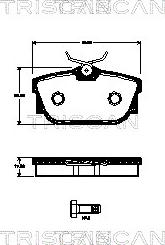 Triscan 8110 29063 - Kit de plaquettes de frein, frein à disque cwaw.fr