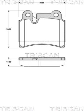 Triscan 8110 29067 - Kit de plaquettes de frein, frein à disque cwaw.fr