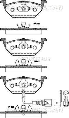 Triscan 8110 29039 - Kit de plaquettes de frein, frein à disque cwaw.fr