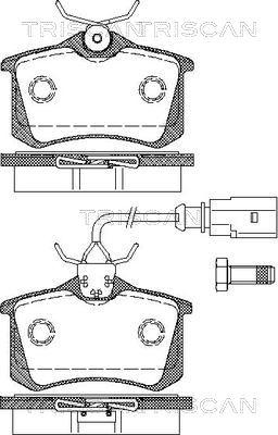 Triscan 8110 29035 - Kit de plaquettes de frein, frein à disque cwaw.fr