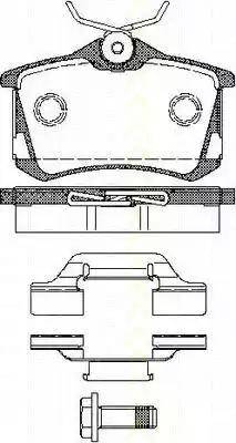 Triscan 8110 29038 - Kit de plaquettes de frein, frein à disque cwaw.fr