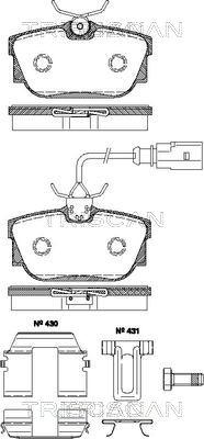 Triscan 8110 29029 - Kit de plaquettes de frein, frein à disque cwaw.fr