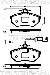 Triscan 8110 29071 - Kit de plaquettes de frein, frein à disque cwaw.fr