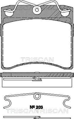 Triscan 8110 29153 - Kit de plaquettes de frein, frein à disque cwaw.fr