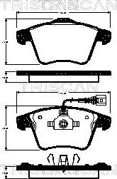 Triscan 8110 29167 - Kit de plaquettes de frein, frein à disque cwaw.fr