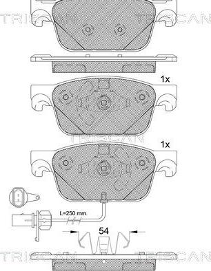 Triscan 8110 29186 - Kit de plaquettes de frein, frein à disque cwaw.fr