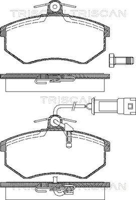 Triscan 8110 29121 - Kit de plaquettes de frein, frein à disque cwaw.fr