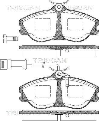 Triscan 8110 29890 - Kit de plaquettes de frein, frein à disque cwaw.fr