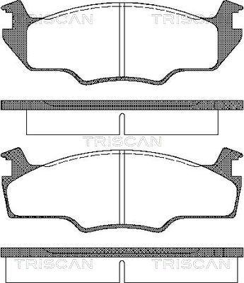 Triscan 8110 29237 - Kit de plaquettes de frein, frein à disque cwaw.fr