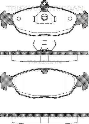 Triscan 8110 24957 - Kit de plaquettes de frein, frein à disque cwaw.fr