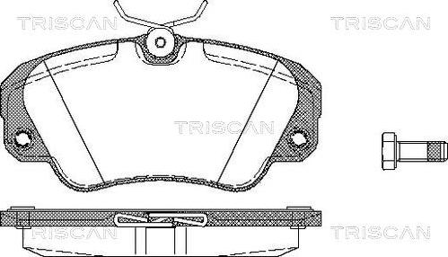 Triscan 8110 24005 - Kit de plaquettes de frein, frein à disque cwaw.fr