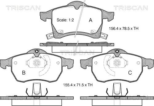 Triscan 8110 24006 - Kit de plaquettes de frein, frein à disque cwaw.fr