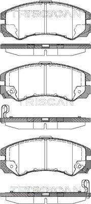 Triscan 8110 24010 - Kit de plaquettes de frein, frein à disque cwaw.fr